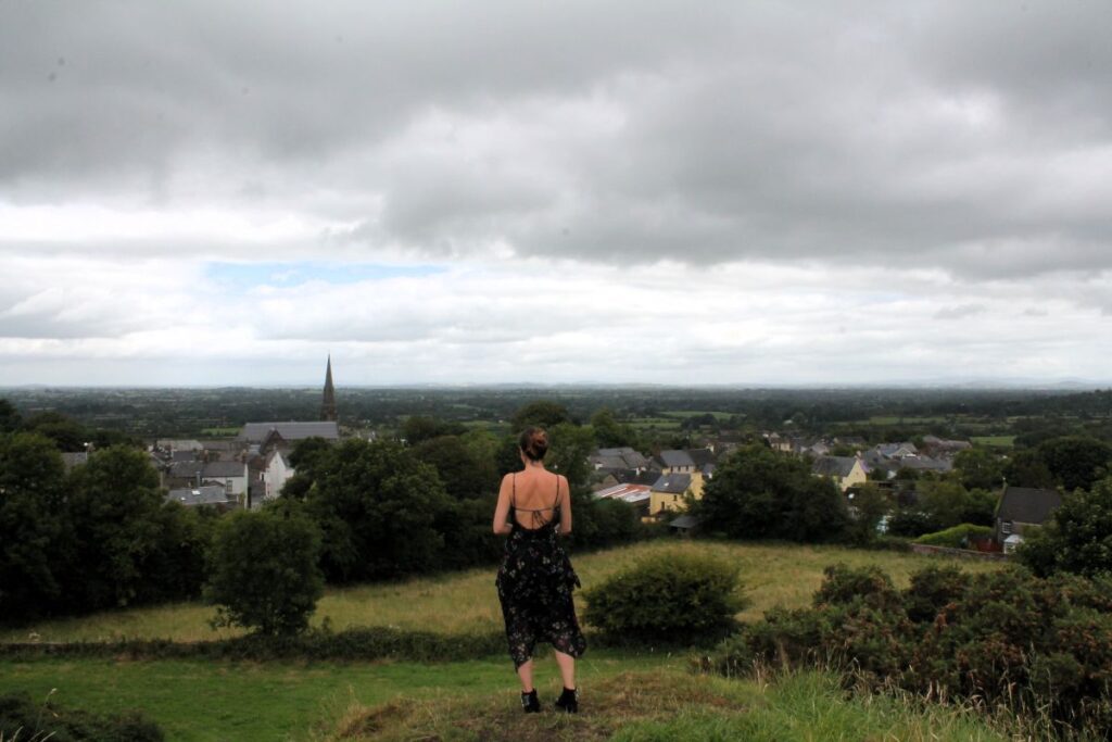 ballyhoura viewpoint lady posing
