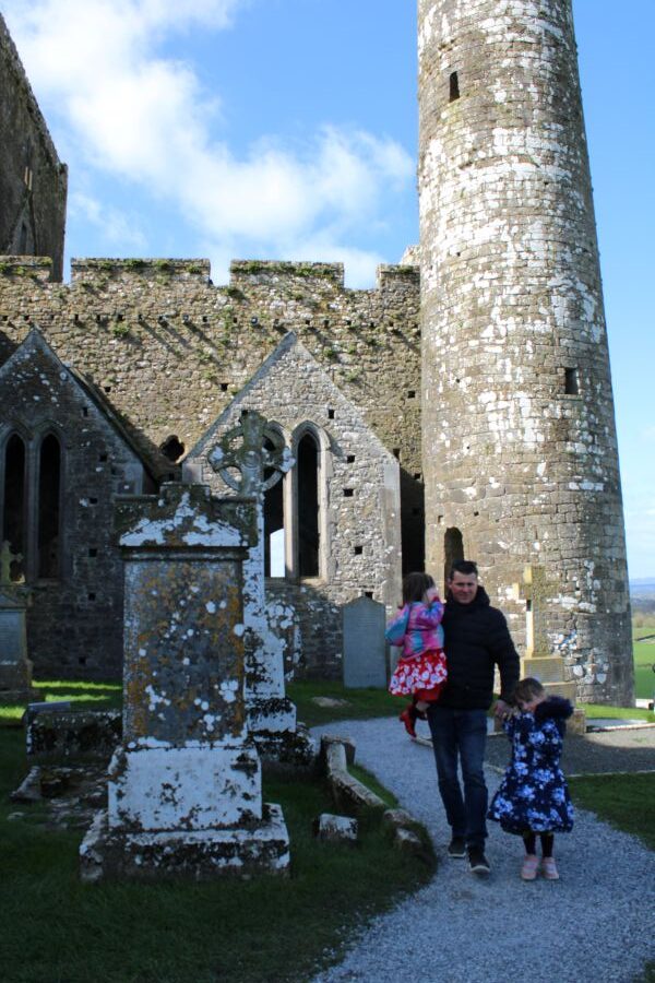 man daughter rock of cashel graveyard