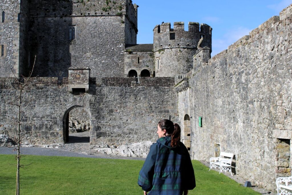 lady posing grounds cahir castle
