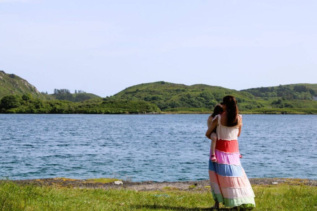 mom daughter in arms lough hyne