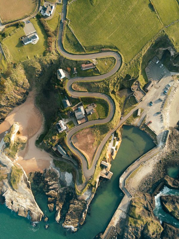ballintoy harbor from above