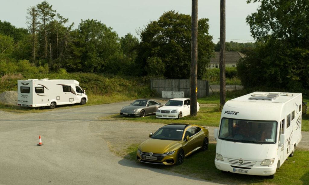 campervans in car park ireland