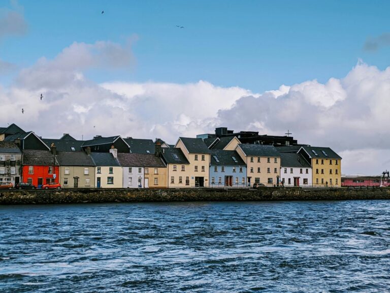 galway waterfront colorful buildings