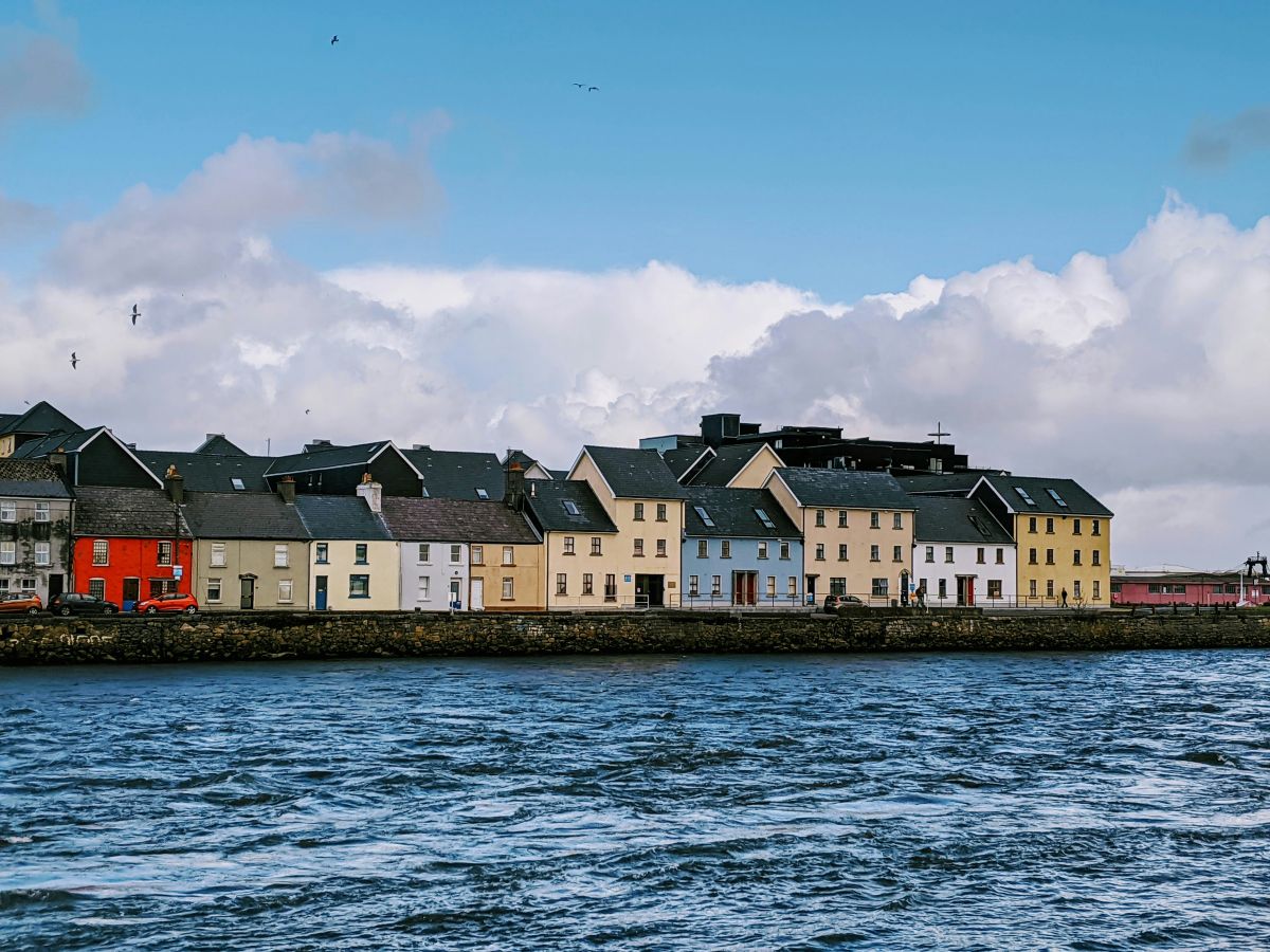 galway waterfront colorful buildings