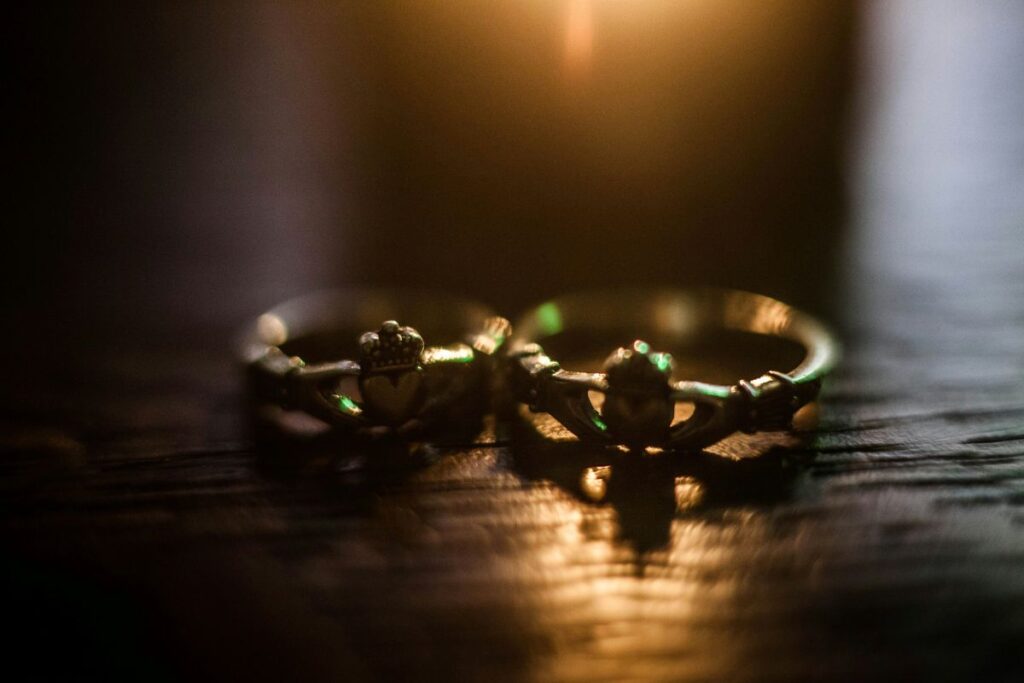 two claddagh rings